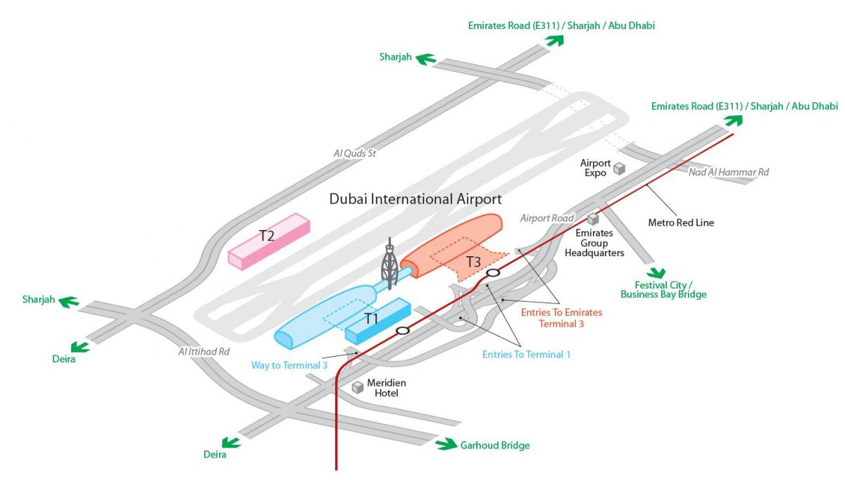 迪拜机场地图